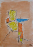 Stuhl (frei n. P. Klee, aquarell, 20x30, Juni 2008)
