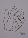 Hand (Bleistiftstudie, 20x30, März 2008)