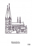Marienkirche Lübeck (Birke 3mm dick gelasert, März 2021)