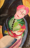 Mädchen mit Katze (Acyl 30x40, Dez. 2007)