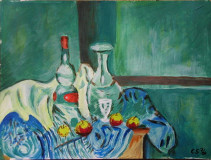 Stillleben mit Flasche (Juli 2008)