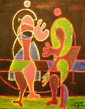 Mann und Frau (Acryl 30x40, Nov. 2010)