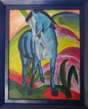 Das blaue Pferd (frei n. F.Marc, Acryl, 40x50, Juni 2012)