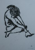 Akt 07a  (Kohle, 30x40cm, März 2009)