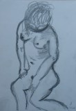 Akt 05a  (Kohle, 30x40cm, März 2009)