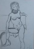 Akt 05  (Kohle, 30x40cm, März 2009)