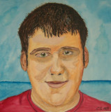 Junger Mann (quarell, 30x30, Mai 2005)