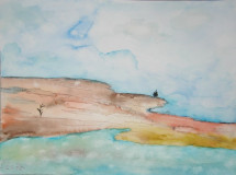 Meerlandschaft (aquarell, 30x40, Feb. 2007)