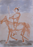 Don Quichote (aquarell, 20x30, Juni 2008)