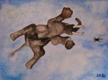 Elefant und Maus (aquarell, 20x30, 2008 März)