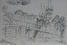 Travebrücke  1 (aquarell, 20x30, Juni 2008)