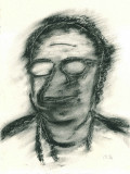 Selbstporträt (Persiflage, aquarell, 30x40, Feb. 2009)