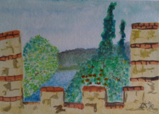 Burg I (aquarell, 15x12, Sept. 2010)