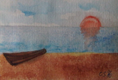 Sonnenuntergang (aquarell, 12x15, Sept. 2010)