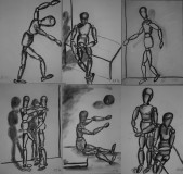 Bewegungsstudien (Bleistift, 20x30, Dez. 2007)