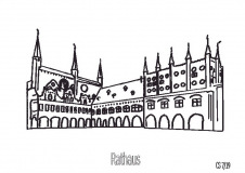 Rathaus  Lübeck (Birke 3mm dick gelasert, März 2021)
